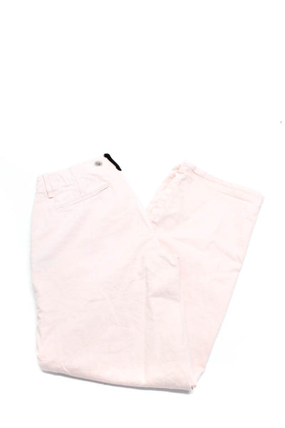 Rag & Bone Womens Light Pink Cotton Grommet High Rise Straight Leg Jeans Size 24