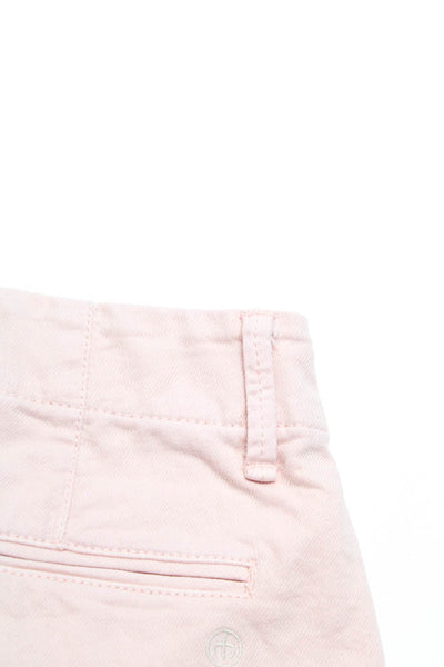 Rag & Bone Womens Light Pink Cotton Grommet High Rise Straight Leg Jeans Size 24