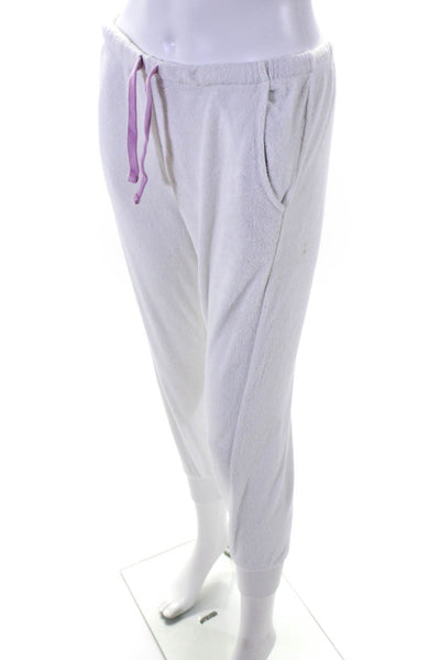 Electric & Rose Womens White Terry Drawstring Cuff Ankle Sweatpants Size XS