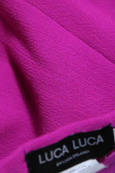 Luca Luca Womens Wool Pleated Knee Length Lined Pencil Skirt Pink Size 40