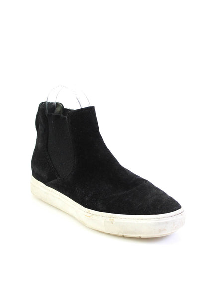 Vince Womens High Top Pull On Slip On Chelsea Sneakers Black Suede Size 37 7