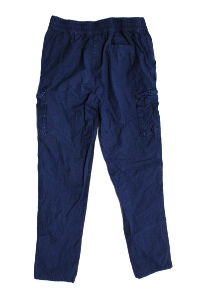 Kith Boys Tapered Leg Elastic Waist Zip Front Cargo Pants Blue Size 12