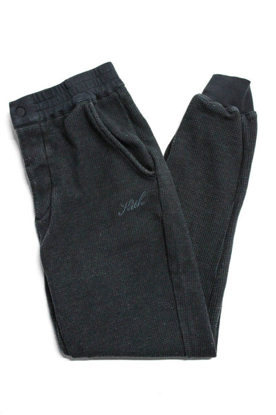 Kith Boys Elastic Waist Drawstring Tapered Leg Sweatpants Black Size 10