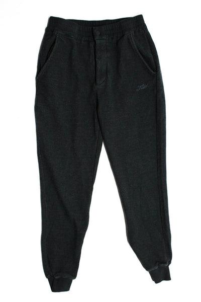 Kith Boys Elastic Waist Drawstring Tapered Leg Sweatpants Black Size 10