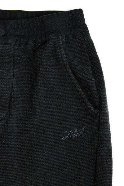 Kith Boys Elastic Waist Drawstring Tapered Leg Sweatpants Black Size 10