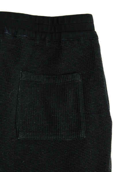 Kith Boys Elastic Waist Drawstring Tapered Leg Sweatpants Black Size 10