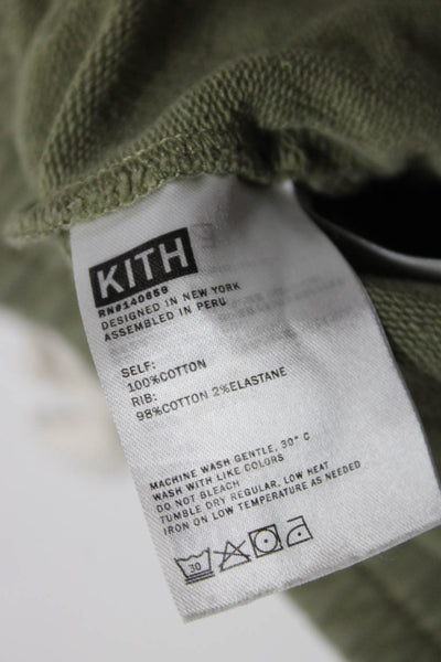 Kith Boys Elastic Waist Drawstring Tapered Leg Sweatpants Green Size 10