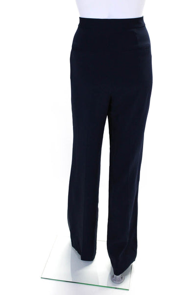 Rebecca Taylor Women's Hook Closure Straight Leg Dress Pant Navy Blue Size 10