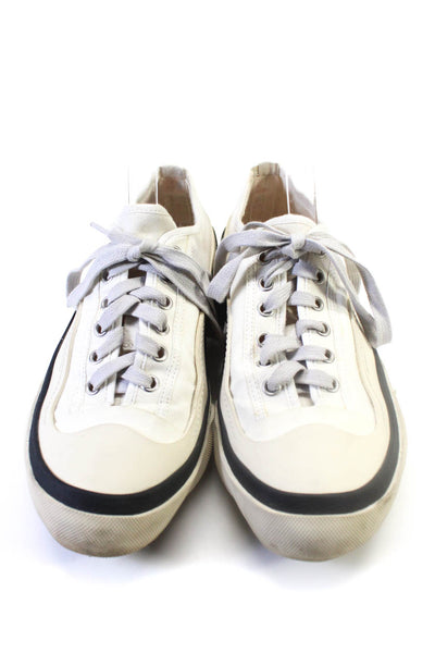 ACNE Studios Womens Low Top Lace Up Rubber Sole Casual Sneakers White Size 8