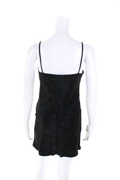 Nanette Lepore Womens Sleeveless V-Neck A-Line Slip Mini Dress Black Size XS