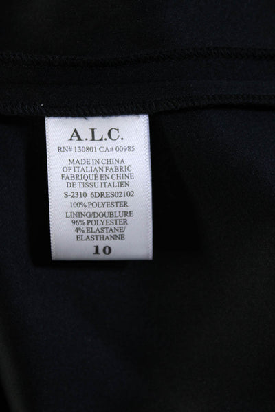 A.L.C. Womens Black Strapless Ruched Detail Gown Dress Size 10