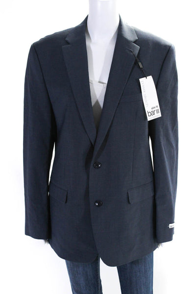 Bar III Mens Two Button Notched Lapel Front Pocket Blazer Blue Size 42R