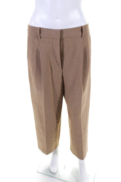 Wilfred Womens Zipper Fly High Rise Pleated Trouser Pants Brown Size 10