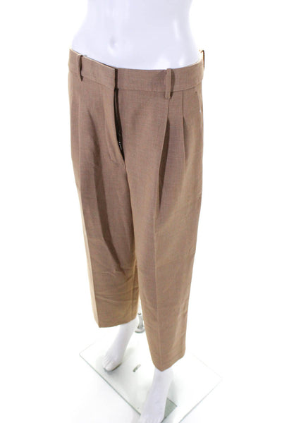 Wilfred Womens Zipper Fly High Rise Pleated Trouser Pants Brown Size 10