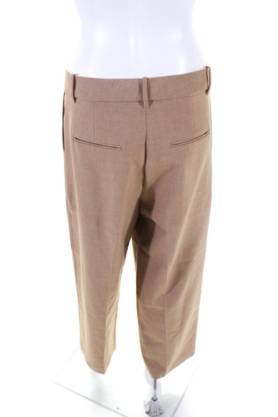 Wilfred Womens Zipper Fly High Rise Pleated Trouser Pants Brown Size 10