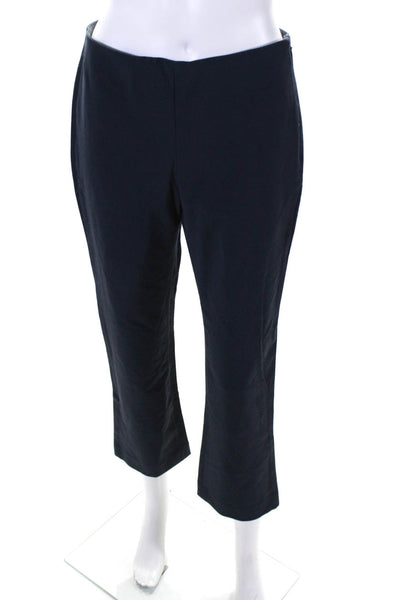 Vince Womens Side Zip High Rise Straight Leg Trouser Pants Navy Size Medium