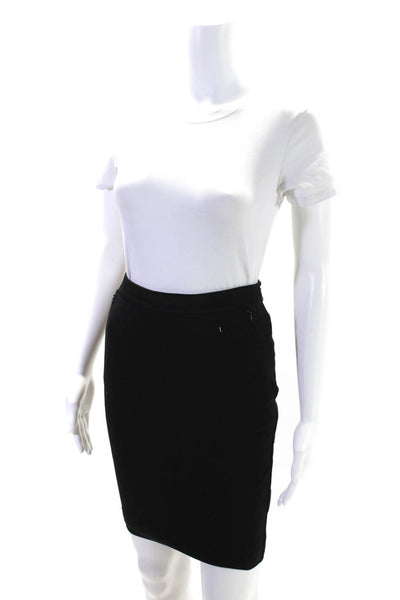 3.1 Phillip Lim Womens Side Zip Knee Length Pencil Skirt Black Size 0