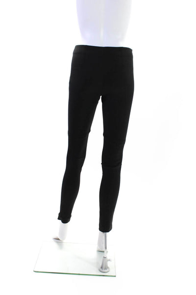 Theory Womens Double Zip Mid Rise Skinny Ankle Leggings Black Size 0