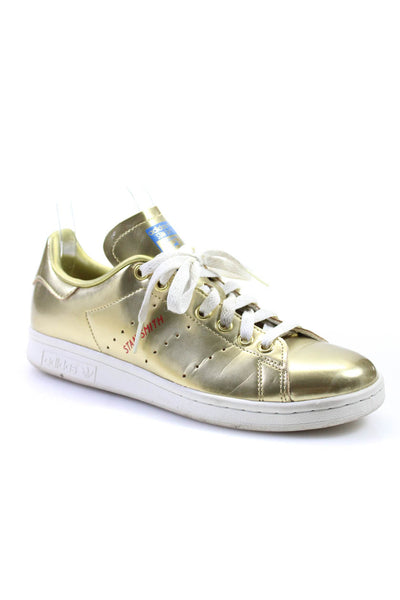 Adidas Mens Stan Smith Metallic Low Top Lace Up Sneakers Gold Size 6