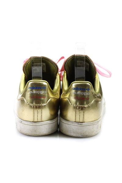 Adidas Mens Stan Smith Metallic Low Top Lace Up Sneakers Gold Size 5