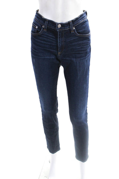 Rag & Bone Jean Womens 5 Pocket Button Close Mid-Rise Skinny Jeans Blue Size 32