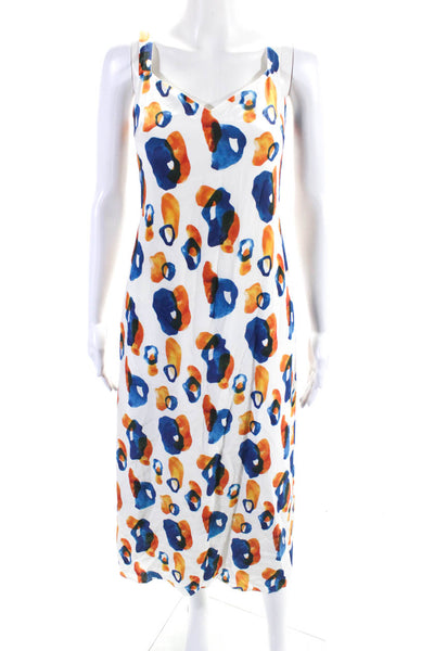 Jason Wu Womens White Silk Printed Scoop Neck Sleeveless Shift Dress Size 2