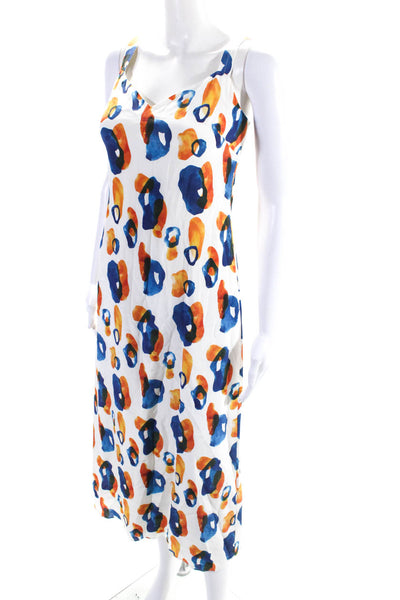 Jason Wu Womens White Silk Printed Scoop Neck Sleeveless Shift Dress Size 2