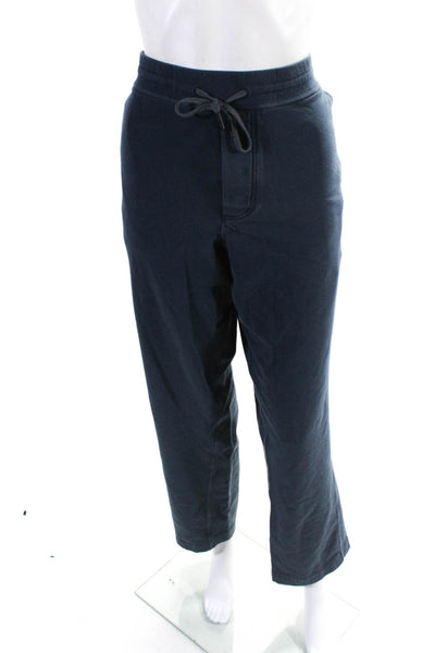 Lululemon Womens Elastic Waist 4 Pocket Mid-Rise Straight Leg Pants Blue Size 12
