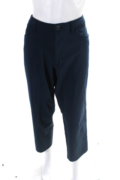 Lululemon Womens Five Pocket Button Closure Straight Leg Pants Navy Size 12