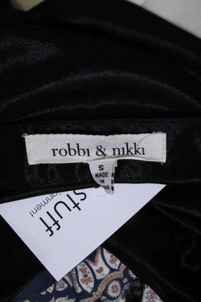 Robbi & Nikki Womens Sleeveless Embellished Trim Knit Top Black Size Small