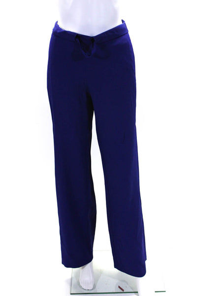 Rosetta Getty Womens High Rise Wide Leg Dress Trousers Sapphire Blue Size 2