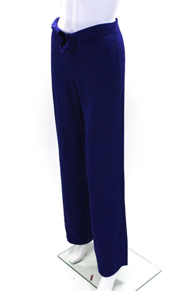 Rosetta Getty Womens High Rise Wide Leg Dress Trousers Sapphire Blue Size 2