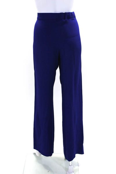 Rosetta Getty Womens High Rise Wide Leg Dress Trousers Sapphire Blue Size 2