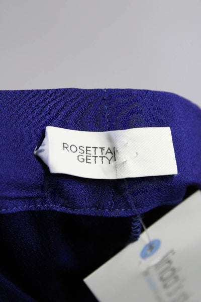 Rosetta Getty Womens High Rise Wide Leg Dress Trousers Sapphire Blue Size 2