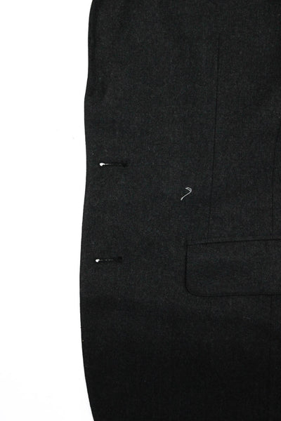 St. John For Marshall Fields Mens Two Button Notched Lapel Blazer Wool Black M