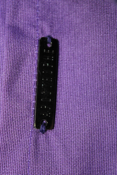 Apostrophe Womens Geometric Beaded Accent Sequined Top Handle Handbag Purple