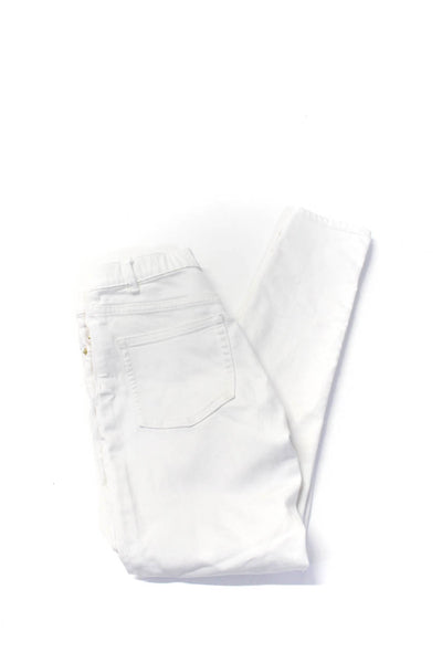 Crewcuts Childrens Girls Runaround Skinny Leg Jeans White Cotton Size 14