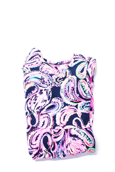 Lilly Pulitzer Childrens Girls Abstract Print A Line Dress Multi Colored Size 12