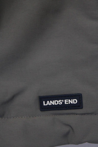 Lands End Childrens Boys Mid Rise Insulated Ski Pants Mineral Gray Size 12