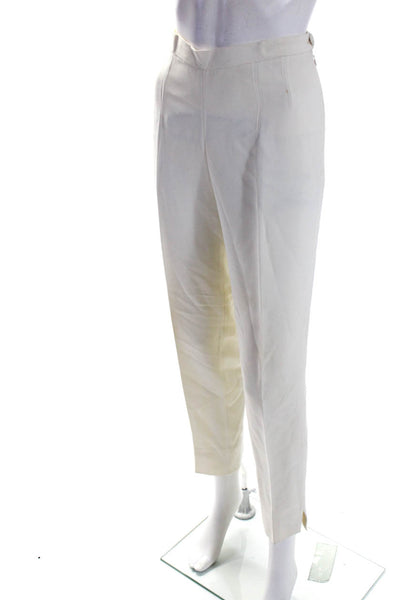 Moschino Cheap & Chic Womens Darted Side Button Zipped Dress Pants White Size 6