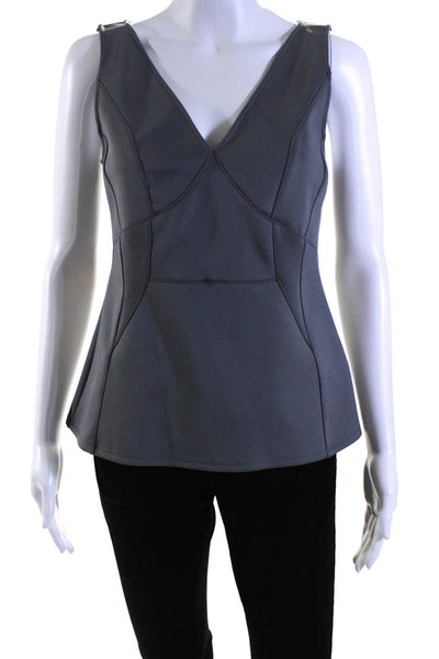 Bailey 44 Womens Stretch Knit V-Neck Sleeveless Pullover Blouse Top Gray Size M