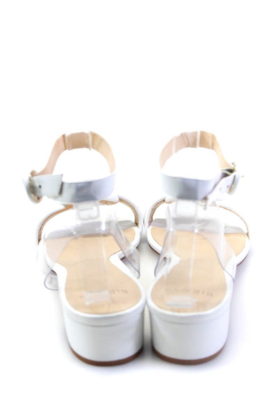 Alexandre Birman Womens Leather Ankle Strap Sandal Heels White Size 41 11