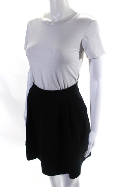 Marc By Marc Jacobs Womens Pleated A-Line Back Zipped Short Skirt Black Size 8