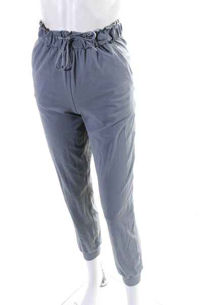 Lululemon Womens Ruched Drawstring Tied Tapered Slip-On Jogger Pants Gray Size S