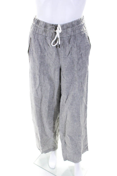 Athleta Women's Elastic Drawstring Waist Pockets Straight Leg Pant Gray Size 10