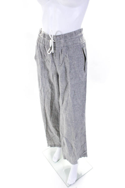 Athleta Women's Elastic Drawstring Waist Pockets Straight Leg Pant Gray Size 10