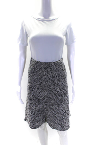 DKNYC Womens Jersey Elastic Waist Pull On A-Line Knee Length Skirt Gray Size S