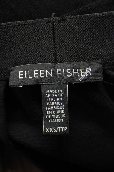 Eileen Fisher Womens Knit Pleated Pull On A-Line Midi Skirt Black Size XS