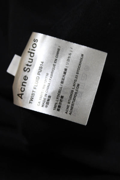 ACNE Studios Womens Front Zip Sleeveless Crew Neck Sheath Dress Black Size FR 34