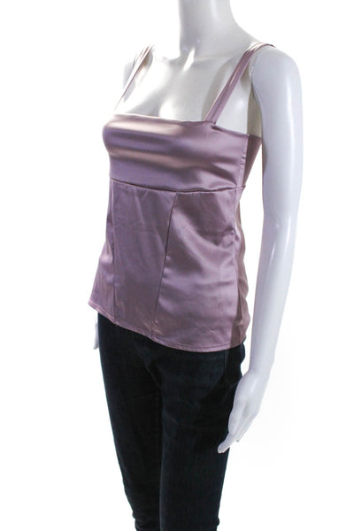 Bazar Christian Lacroix Womens Sleeveless Square Neck Top Purple Size Medium